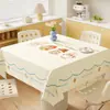 Mantel cuadrado estilo crema, impermeable, a prueba de aceite, resistente al calor, lavable, mantel cuadrado para comedor, cubierta para mesa de café, cubierta de mesa de los Ocho Inmortales