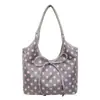 Bolso de Mano con Lazo de Lunares para Viaje para Mujer 2026 Nuevo de Moda Súper Popular Bolso de Hombro Bolso Cubo de Gran Capacidad