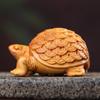 Talla de Madera de Tuya Adornos de Tortuga de Dinero Grandes y Pequeños Tortuga de Longevidad Mascota de Té Wen Play Decoración para el Hogar Oficina Artesanías