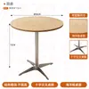 Mesa cuadrada minimalista de color madera natural, silla de comedor de diseño moderna para cafetería, mesa redonda pequeña, juego de mesa y sillas minimalista para reuniones informales