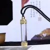 Pequena Garrafa Transparente Oca Pingente de Caixa de Medição Contendo Relíquia de Cinábrio Pingente de Garrafa Colar de Estilo Étnico para Mulheres e Homens Joias da Moda