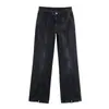 Comercio Exterior 2025 Invierno Nuevo Estilo Europeo y Americano Moda Femenina Casual Holgado Cintura Media Pierna Ancha Jeans 9632282
