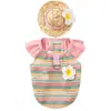 Ropa Hippie para Perros Mascotas Chaleco Floral Festivo Pastoral Ropa Transpirable para Perros Pequeños Teddy Bichon Primavera y Verano