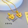 Tienda de Oro Mismo Oro de Arena Antigua Aceite Goteando Colgante de Collar de Zorro de Nueve Colas Pulsera de Zorro Colorida Accesorios Hechos a Mano DIY
