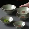 Tigela Pequena de Melamina Imitando Porcelana, Tigela de Arroz, Louça de Melamina, Tigela de Condimento Retro para Churrasco, Panela Quente, Restaurante, Tigela de Óleo, Tigela Tianshui de Formato Irregular