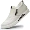 Zapatos de cuero para hombre 2024 nuevo cuero Zapatos blancos simples casuales moda negocios formales talla grande casual zapatos de hombre