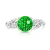 Transmisión en Vivo Fuegos Artificiales de Piedras Preciosas Coloridas de Gran Venta Anillo de Hada de Flor Cortada Anillo de Vid Vidriante Súper Brillante de Diamante de Alto Carbono Moda Tendencia Joyería
