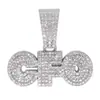 Temu Venda Quente Letra Cfo Completa Pingente de Diamante Versátil Tendência Masculina Hip-Hop Rap Corrente Cubana Atacado