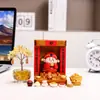 Adorno Feng Shui para Escritorio: Pequeño Altar para Trabajadores, Árbol de Dinero de Citrino para la Buena Suerte, Decoración de Entrada de Oficina