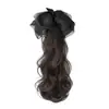 Coleta Postiza con Pasador de Lazo, Coleta Falsa Grande Ondulada, Elegante Coleta Trenzada de Cabello Sintético Baja, de Aspecto Natural y Perezoso