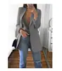 2025 Amazon Moda Casual Europeia e Americana Nova Terno Lapela Cardigã Slim Blazer de Temperamento Jaqueta Feminina Primavera Outono