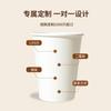 Taza de café desechable espesada, taza de té con leche blanca pura, embalaje comercial personalizado para llevar leche de soja, película de doble revestimiento, taza para bebidas frías y calientes