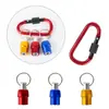 Juego de 6 Piezas de Funda Conector de Mosquetón Colorida, Varilla de Extensión Dorada de Tres Ranuras, Punta de 1/4", Llavero de Cambio Rápido