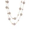 Collar de perlas largas de moda de lujo ligero de Corea del Sur para mujer, temperamento Joker, cadena de suéter de alto sentido, collar de otoño e invierno al por mayor