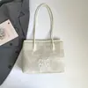 Bolso Tote Suave con Estampado de Letras para Mujer, Bolso de Mano de Gran Capacidad a la Moda, Bolso de Hombro Nuevo Diseño de Gama Alta de Nicho