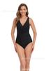 Traje de baño europeo y americano transfronterizo para mujer con sobrepeso, femenino, Amazon, Aliexpress, talla grande, color sólido, adelgazante, una pieza, bikini triangular