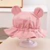 Bonito Sombrero de Sol con Orejas para Bebé Protección Solar Exportación 1-3 Años Dulce Princesa Moderno Sombrero de Sol Sombrero de Pescador Coreano para Niños