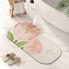 Alfombrilla de suelo de barro de diatomeas de lujo ligero, absorbente para baño, entrada de baño, alfombrilla de secado rápido, tapete para puerta de inodoro/baño, venta al por mayor por puntos