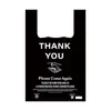 Tamaño Personalizado Empaque Personalizado Por Favor Vuelva a Visitar Negro Gracias Bolsa Chaleco Exportación
