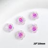 Nueva joyería luminosa para uñas con camelia en degradado de dos colores, resina tridimensional, accesorios hechos a mano para bricolaje, venta al por mayor