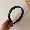 Diadema plisada estilo bosque, diadema de lunares, pinza para el cabello antideslizante, diadema voluminosa de corona alta, pinza para el cabello simple antideslizante