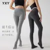 Leggings Personalizados do Fabricante para Mulheres, Meias-Calças de Outono e Inverno, Padrão Vertical, Roupa Externa Engrossada, Cintura Alta, Aparência Emagrecedora, Calça Veludo Tudo-em-Um