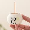 Panda Pintado a Mano Inserto de Incienso Quemadores de Incienso Individuales de Alta Calidad Hogar Interior Cerámica para Té Accesorios Línea Simple Base para Incienso