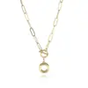 Collar con Letra Europea y Americana Transfronterizo Chapado en Oro Real Tendencia Hip-Hop Europeo y Americano Colgante de 26 Letras Inglesas al por Mayor