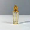 Botella de Decantación de Perfume de Corte Diamante de Gama Alta 15ml Vidrio Chapado en Oro Botella Vacía con Atomizador Portátil Botella Vacía de Ruedita Cosmética