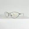 Gafas de Sol Metálicas Ojo de Gato con Sentido Tecnológico Retro Futuro para Mujer, Gafas de Sol de Forma Cóncava Anti-UV para Hombre, Textura Moderna
