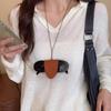 Larga Cadena Magnética de Cuero para Gafas de Sol, Collar para Mujer, Accesorio de Clip Magnético Portátil para Gafas de Sol para Exteriores