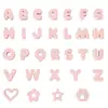 Coleira de Silicone para Animal de Estimação Nome do Animal DIY 26 Letras Coleira com Contas de Silicone Gato Animal de Estimação Coleira de Desenho Animado