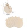 Amazon Venta Caliente Redondo Piezas de Madera Perforadas Madera Pintura Hecha a Mano Suministros para Fiestas Árbol de Navidad Decorativo Plato de Madera Graffiti