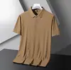 Mercadorias de Fujian camiseta polo de seda gelo sem marca masculina manga curta verão nova chegada lapela gola social marca da moda