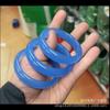 Fornecimento ao vivo de pulseira externa de material mongol pulseira roxa taro pulseira de jade feminina alta imitação pulseira de jade Hotan jade azul luar