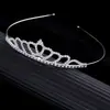 Acessório de Cabeça Coroa Faixa de Cabelo Infantil Liga de Cristal Diamante Acessórios de Cabelo Festa de Aniversário de Bebê Presilha de Coroa Acessórios de Vestido para Menina