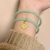 Pulsera con colgante de trébol de cuatro hojas con cascabeles, ropa china antigua de verano con joyas, regalo para novias, joyas al por mayor