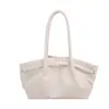 Bolsa Tote Cubo Retro de Nicho al por Mayor para Mujer 2026 Verano Nuevo Color Sólido Tejida de un Solo Hombro para Viajar Bolsa de Axila