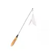 Atacado de fábrica CFA vara para gato cor primária pena de reposição cabo de madeira manual vara para gato brinquedo para gato haste de mola interativa