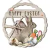 Amazon Conejito de Pascua Letrero de Madera para Puerta Placa Festiva Letrero de Pared Señalización Decoración de Jardín Arte Colgante