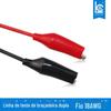 Cabo de teste de carregamento com cabeça de clipe vermelho e preto para osciloscópio 18awg0.75 quadrado linha de conexão de detecção de energia linha de pulso
