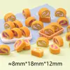 Rollo de Mousse de Naranja Juguete de Comida Accesorios de Resina para Pan Pegamento de Crema para Manualidades Accesorios para el Cabello Pasador Hebilla de Zapatos Llavero