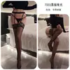 Meia-calça de Renda Brilhante Aurora Noite Longa Meias Sexy com Ligas Efeito Óleo Meias Eróticas Sem Descolar 7003