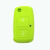 Adecuado para Volkswagen, funda de silicona para llave plegable de 2 llaves con luz indicadora en el medio, funda para llave, funda para control remoto de automóvil Jetta