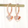 Pendientes de Corazón Tachonados con Diamantes de Plata de Ley S925 Chenqi, Estilo Coreano, Modernos, Lujo Ligero, Nicho, Pendientes Elegantes, Accesorios para Orejas