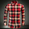 Transfronterizo 2024 Primavera y Otoño nueva camisa de manga larga para hombre talla grande camisa a cuadros moda casual para hombre camisa de negocios moda