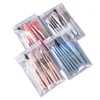 Mini Kit de Pincéis de Maquiagem, Conjunto Completo de 8 Pincéis Portáteis, Amigáveis para Viagem, com Cerdas Macias para Iluminador, Blush, Sombra, Base e Corretivo