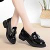 Zapatos de Mujer de Cuero Suave de Tacón Bajo, Nuevo Estilo Primavera 2026, Estilo Británico, Zapatos Pequeños de Charol con Suela Suave, Mocasines Planos para Mujer