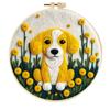 Shein Venta Caliente DIY Pintura de Fieltro Pintura con Marco Bordado Suministros de Fieltro con Aguja Decoraciones para el Hogar Paisaje Otoñal Margarita