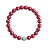 Pulseira de Cinábrio para Mulheres, Jade Hetian, Turquesa, Ágata Vermelha do Sul, Joias de Âmbar para Mulheres, Produtos Pequenos de Yiwu, Pulseira de Cinábrio Torcida à Mão